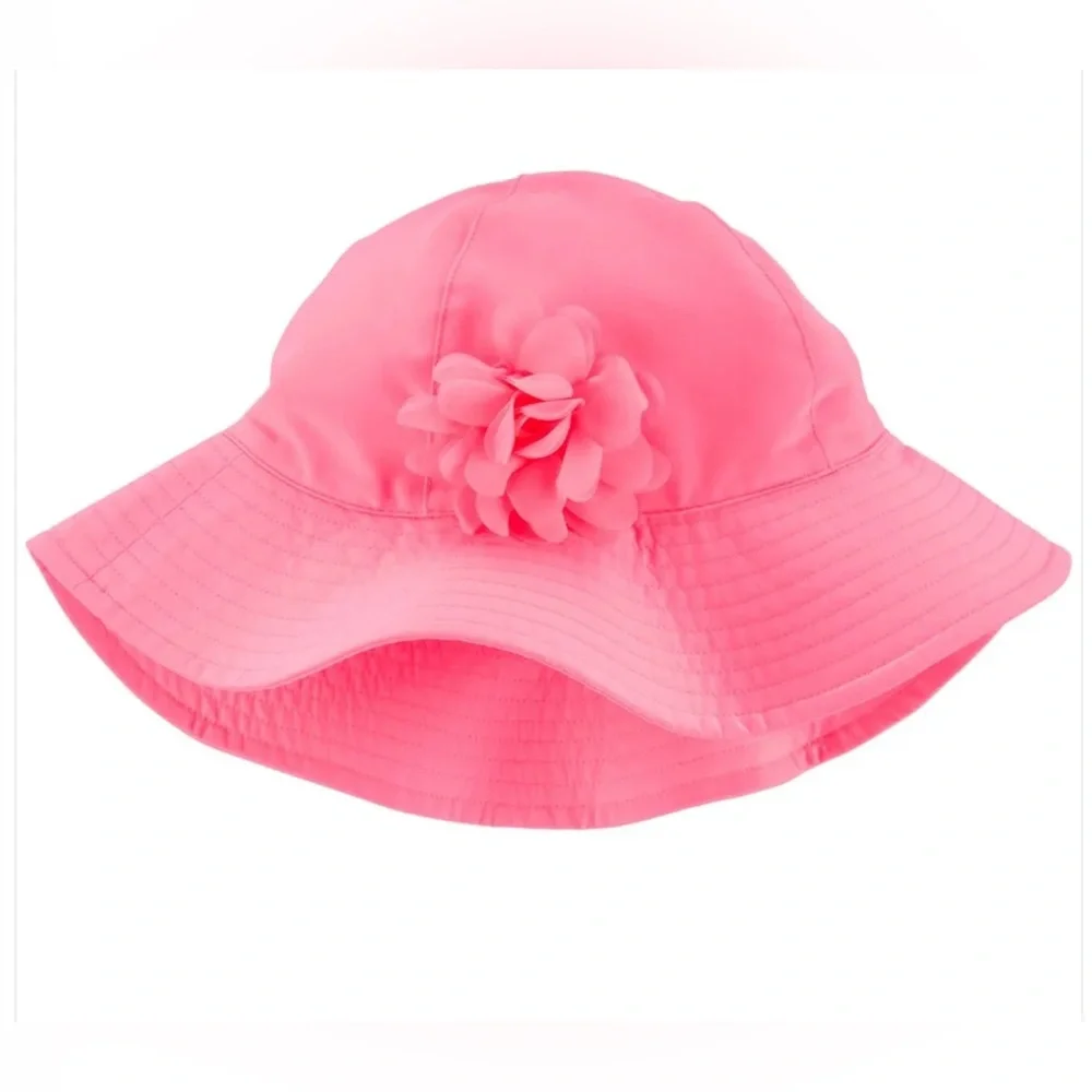 Carter’s Infant Pink Sun Hat with Flower Accent